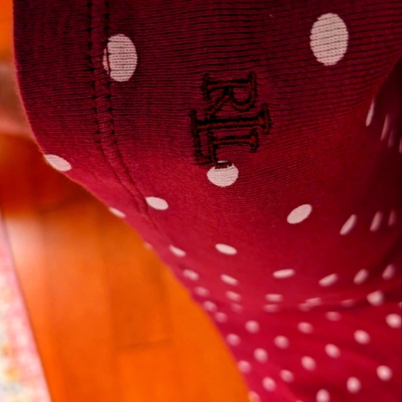 Lauren Ralph Lauren Red and White Polka Dot Tee - Picture 3 of 3